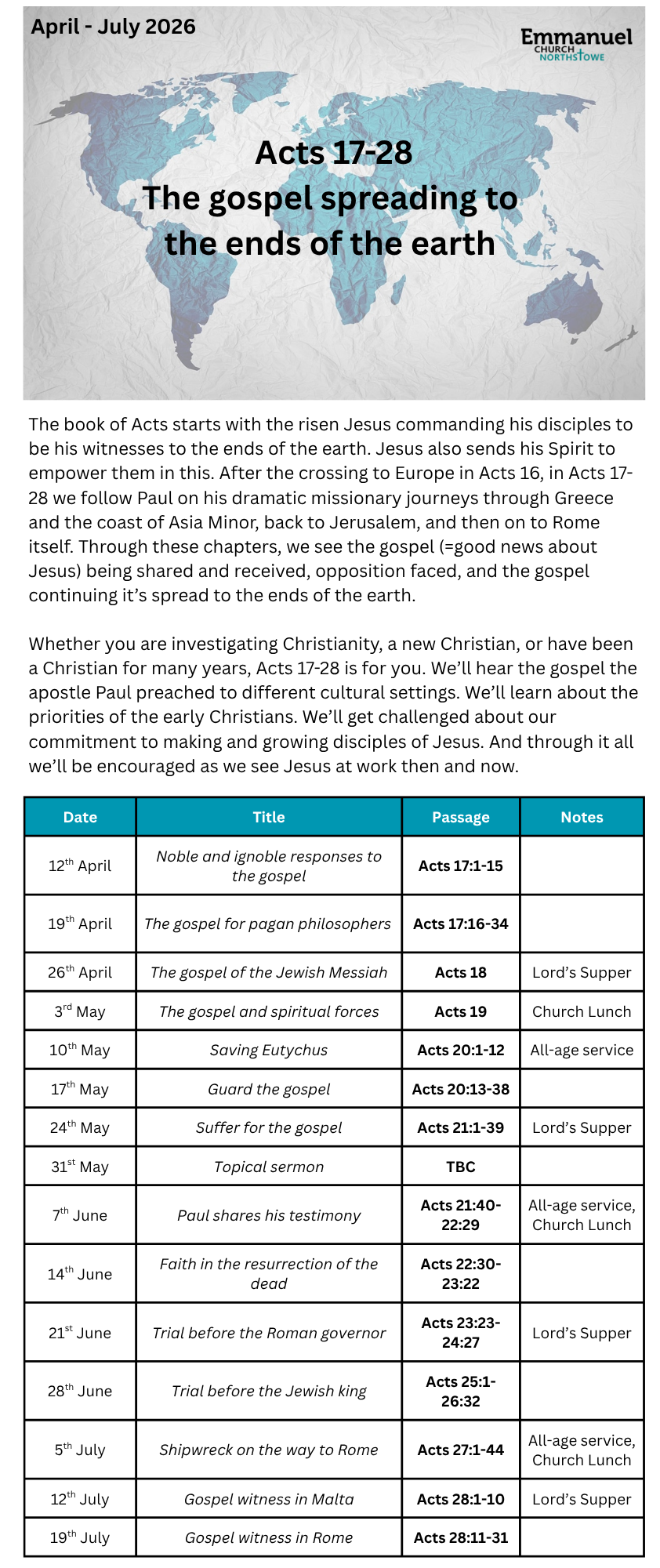 April - July 2026 term card fo